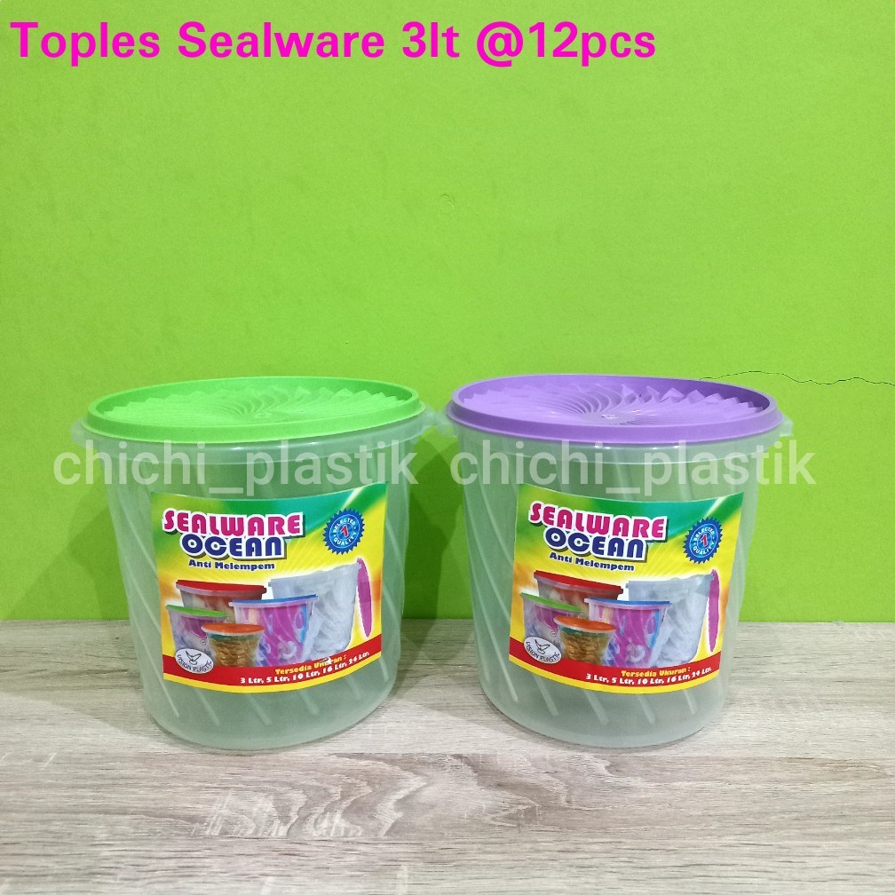 12PCS Toples sealware 3lt toples krupuk jajan peyek