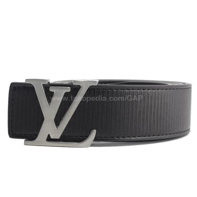 GESPER IKAT PINGGANG PRIA IMPORT | LOUIS VUITTON LV 105 SILVER BLACK