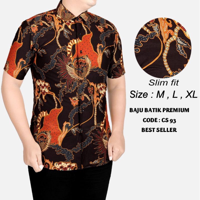 KEMEJA BATIK PRIA SLIM FIT COLINDION BATIK SOLO HALUS CBS762