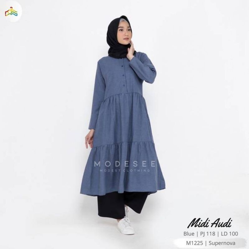 Audi Midi Dress - Blue