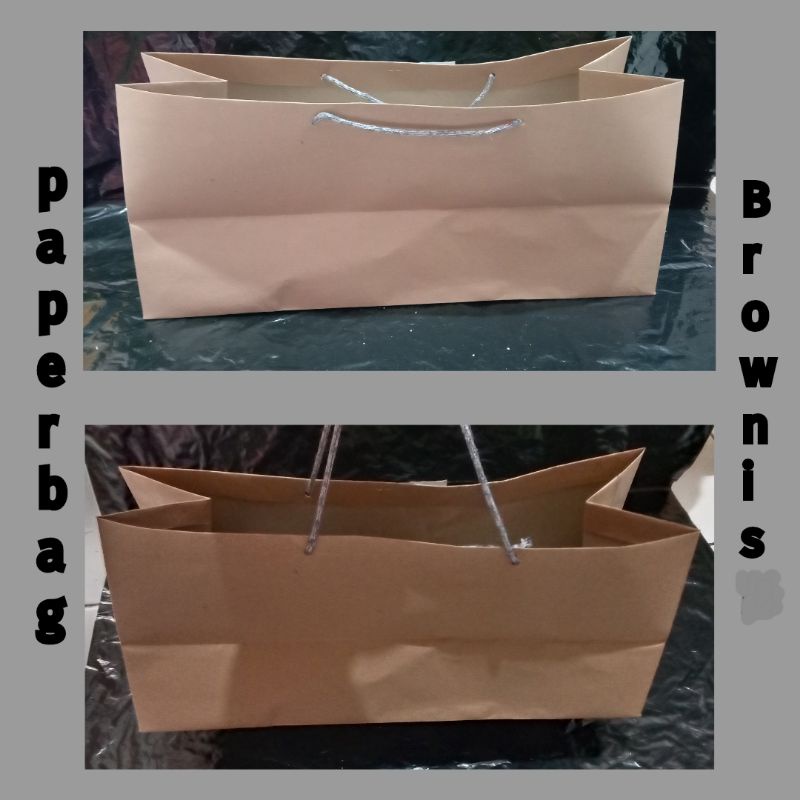 

paper bag polos brownies ukuran L