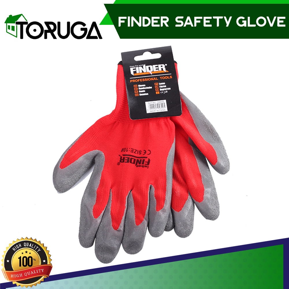 FINDER RED GLOVES safety sarung tangan  Tukang Kerja Konstruksi