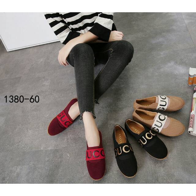 Sepatu slip on wanita GUCCI import murah | shelaashop 👟