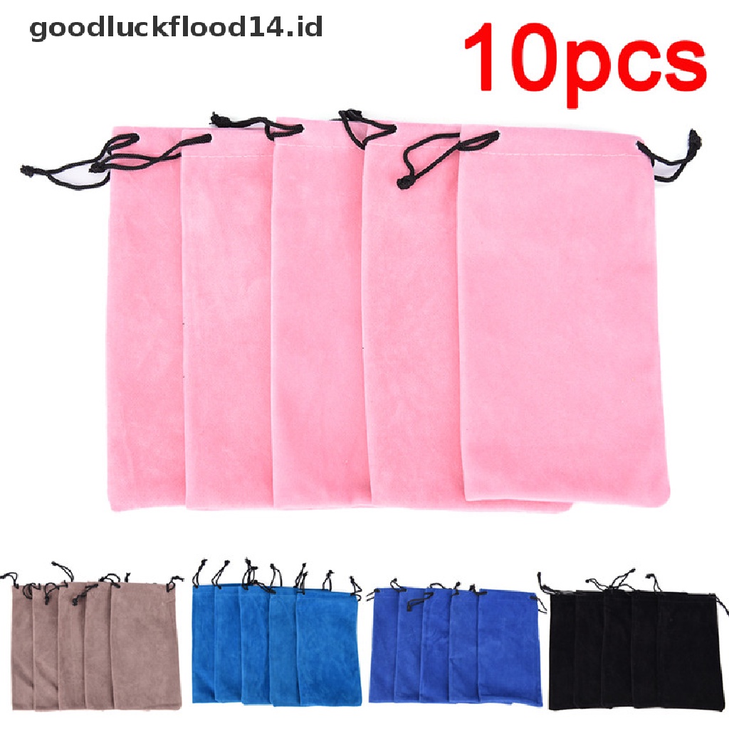 [OOID] 10PCS Soft Glasses Case Storage Pouch Bag Sunglasses Eyeglasses Cloth Pouch Bag  ID