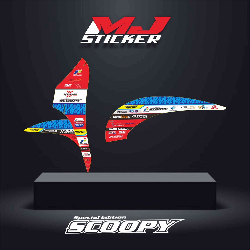 Striping Scoopy KARBU Motif Pertamina Mandalika