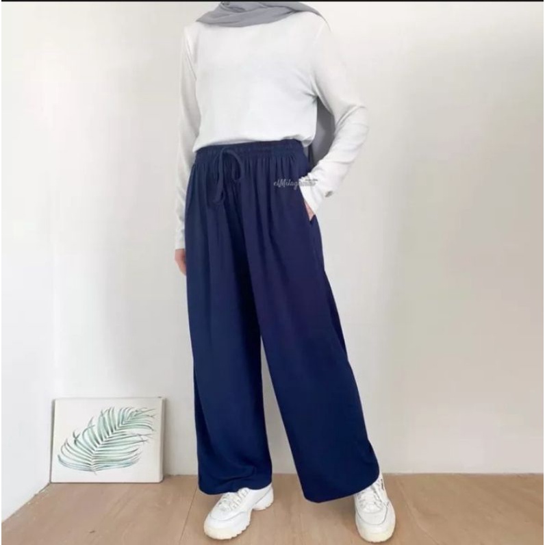 BAYAR DI TEMPATKulot crinkle Airflow Celana panjang wanita celana kekinian  Kulot premium Kulot terb