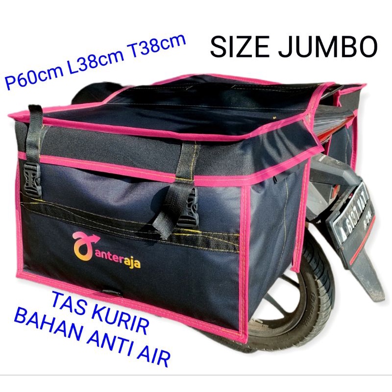 TAS KURIR ANTER AJA SIZE JUMBO, TAS BRONJONG, BAGASI MOTOR, BAHAN ANTI AIR