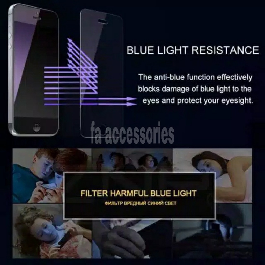 FA Tempered Glass Bluray Anti Blue Light Full screen TECNO SPARK 7 7NFC NFC protector antigores