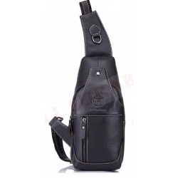 ♛O2❆ Bullcaptain Sling Bag Tas Selempang Bahu Dada Pria Kulit Asli 5806 }❤❦
