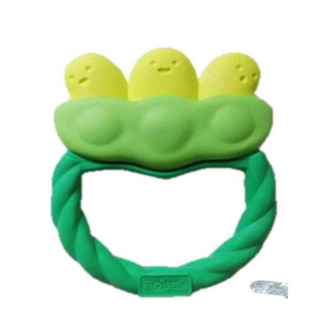 ANGE KOREA GREEN BEAN TEETHER WITH CLIP &amp; CASE AG.705019 / GIGITAN BAYI