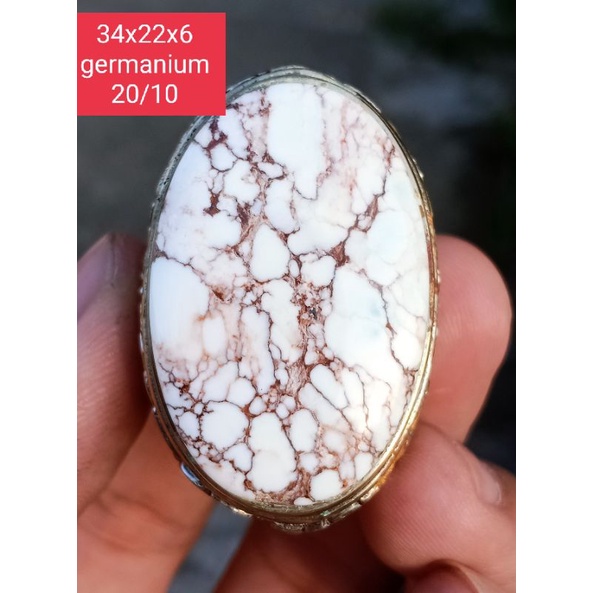 Natural pirus putih urat merah jumbo urat mantab