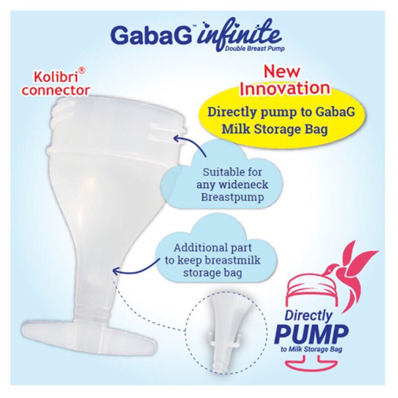 GABAG CONNECTOR BREAST PUMP KONEKTOR POMPA ASI