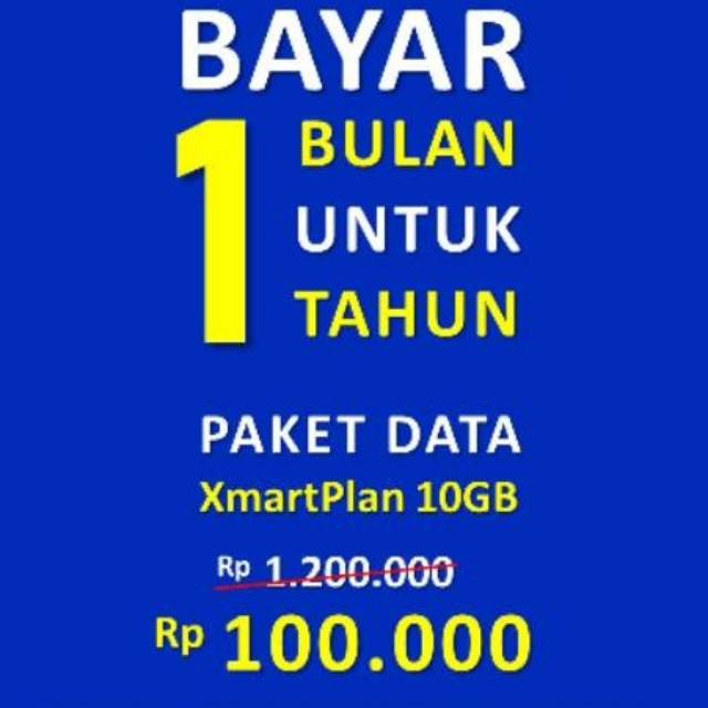 PROMO XL XTRA XMARTPLAN KOUTA SATUTAHUN 120GB