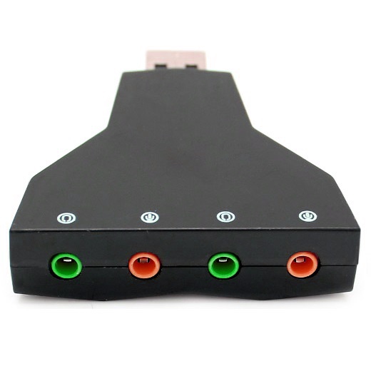 USB 2.0 ke Virtual 7.1 Channel Audio Sound Card Adapter dengan Chipset China - PD-560