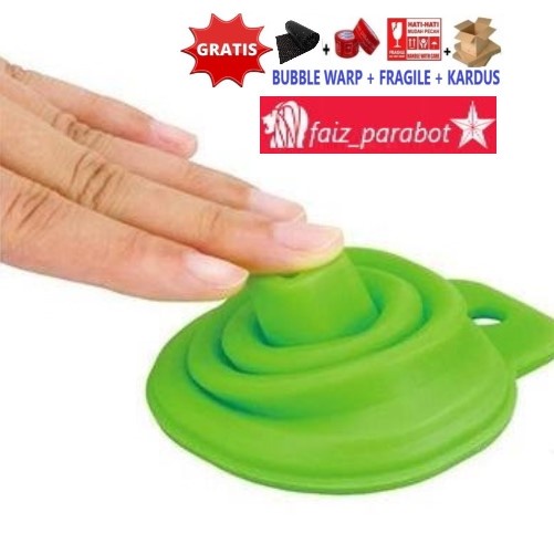 Corong Silikon Lipat Serbaguna Minyak Air Portable Dapur Silicone Mini