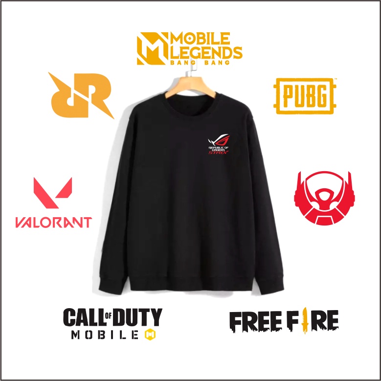 JAKET SWEATER GAME PUBG MOBILE LEGENDS FREEFIRE VALORANT ASUS