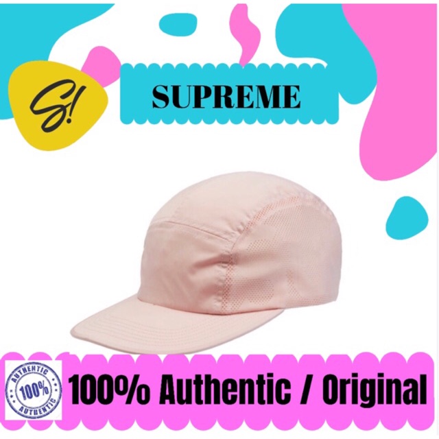 Supreme FW19 Mesh Camp Cap Pink Supreme Authentic