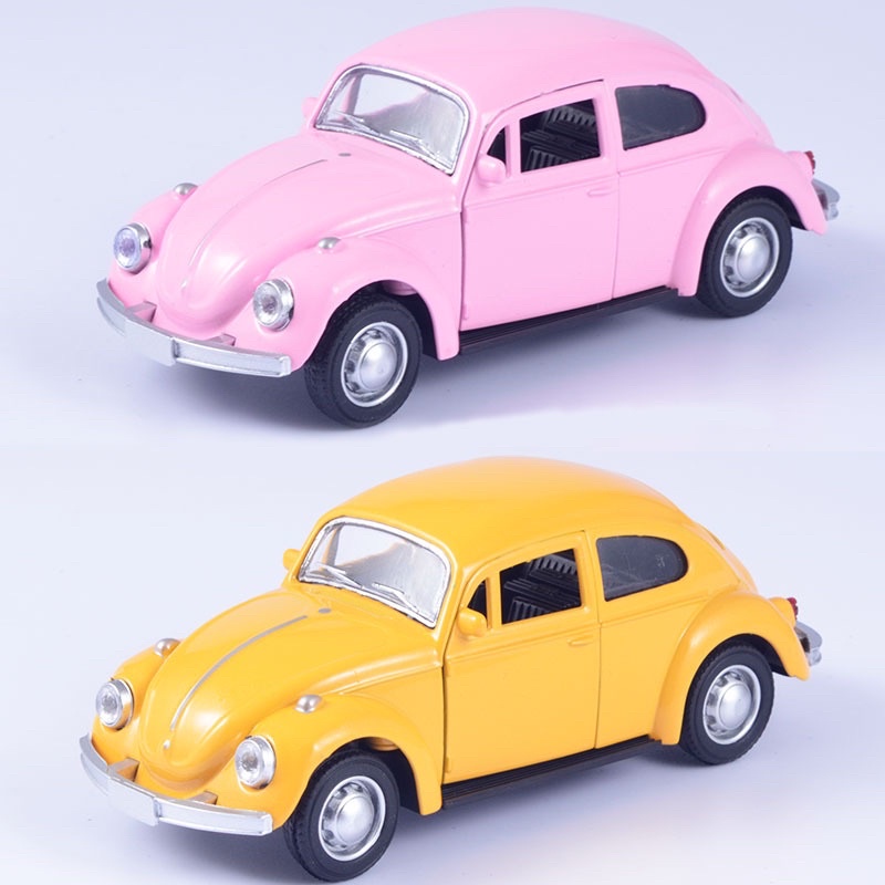 mobil vw mainan mobil mobil vw  putih Diecast Mobil Volkswagen Beetle VW Kodok Miniatur Mobil Mainan Pajangan Skala 1:32