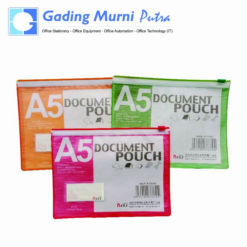

Map Dokumen Zipper Document Pouch BILI A5 B7370 08627370