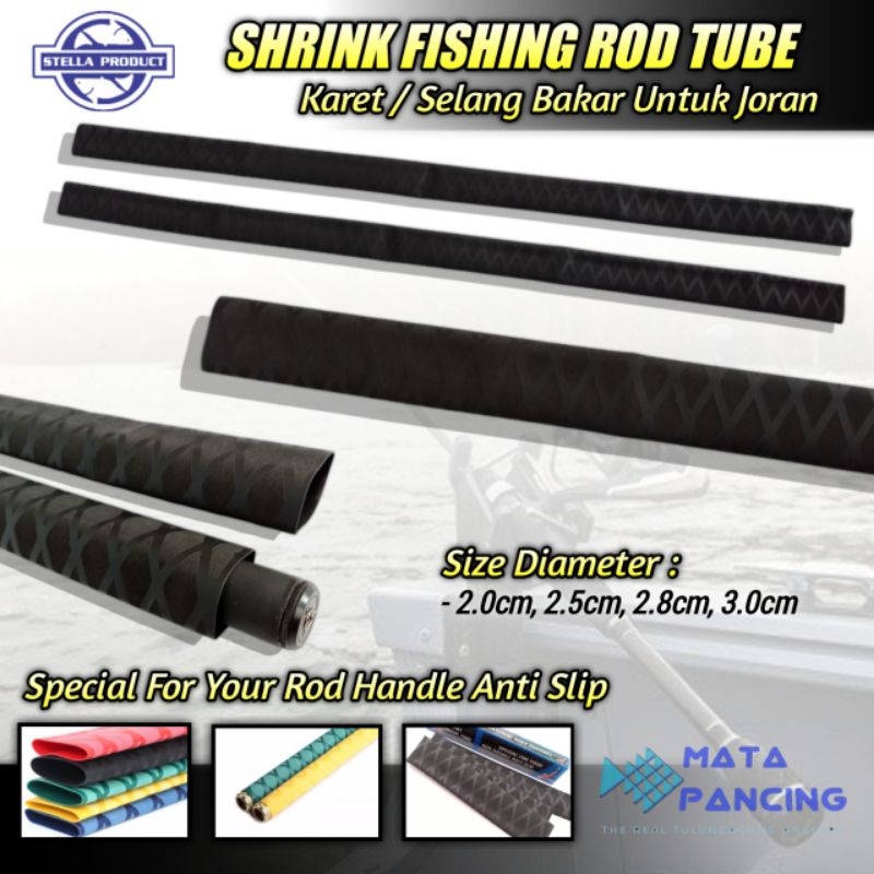 Shrink fishing rod tube selang bakar karet bakar untuk joran anti slip