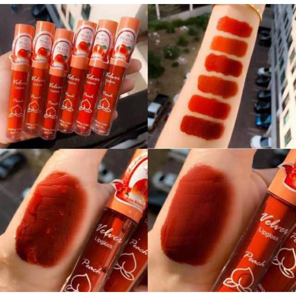 (CYBER) COD TERMURAH lipcream kiss beauty buah peach  kode  70060