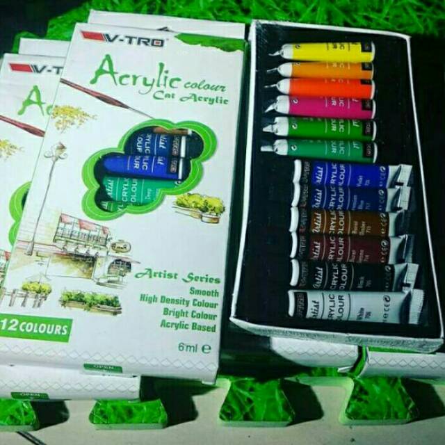 

Acrylic Colour / Cat Acrylic V-Tro 12 warna