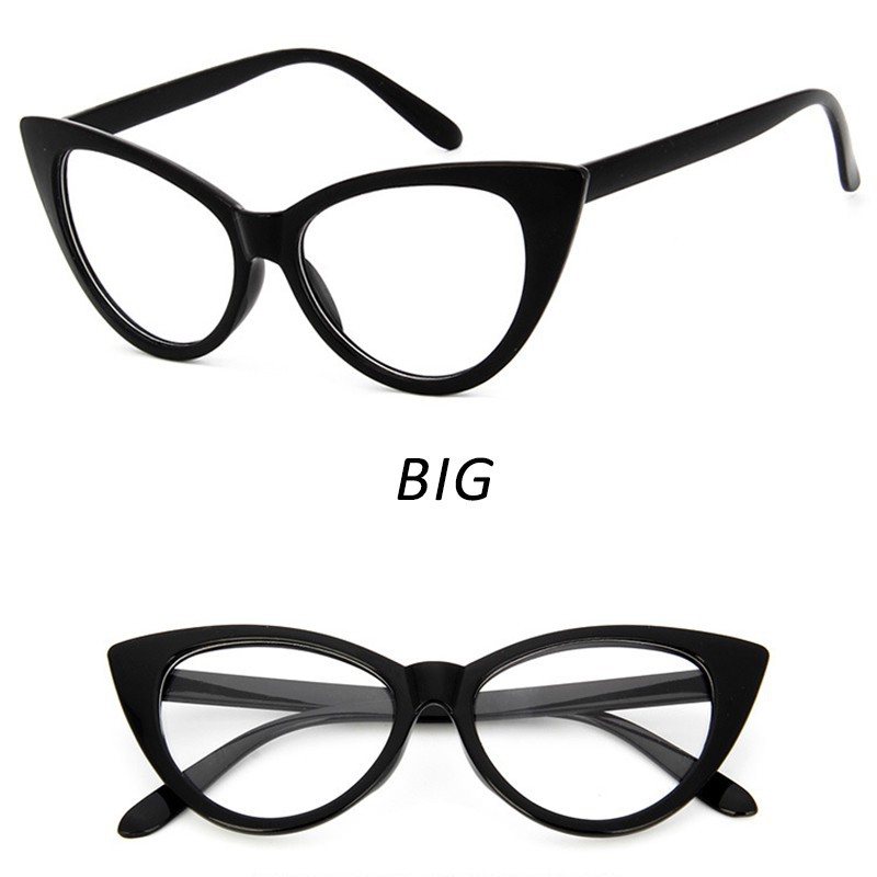 (YUZHU) Bayar Di Tempat Kacamata Hitam Wanita Classic Cat Eye Eyeglasses Kacamata mata kucing