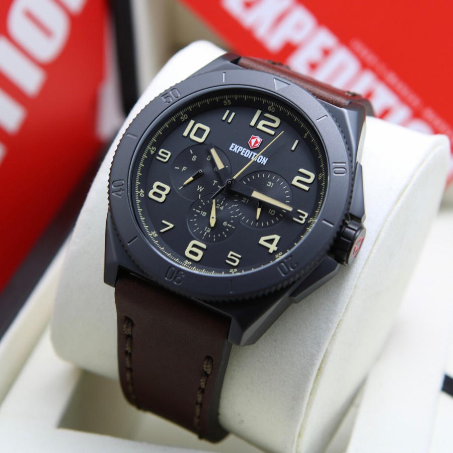 JAM TANGAN PRIA EXPEDITION 6823 E 6823 E6823 LEATHER ORIGINAL GARANSI 1 TAHUN