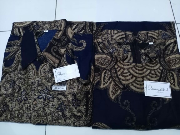 Couple Batik Navy Cowok Cewek