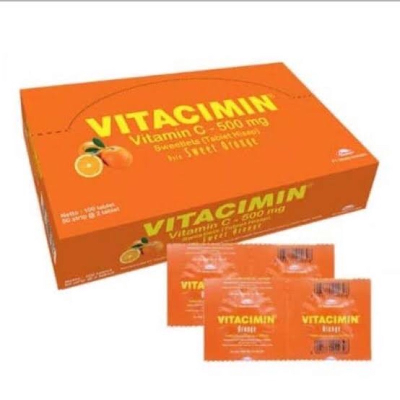 VITACIMIN STRIP 2 TABLET RASA LEMON &amp; JERUK