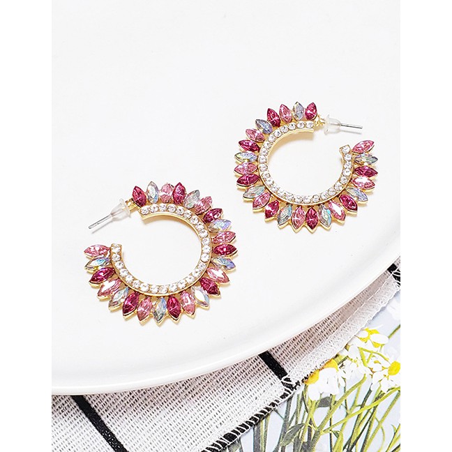 LRC Anting Tusuk Fashion shaped Sun Flower Earrings F7576X