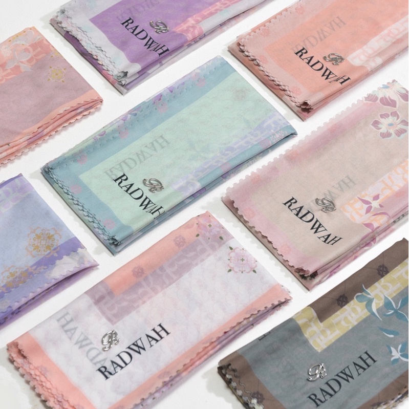 READY❗️LOUVRE SCARF RADWAH | VOAL LASERCUT | PACKAGING BOX