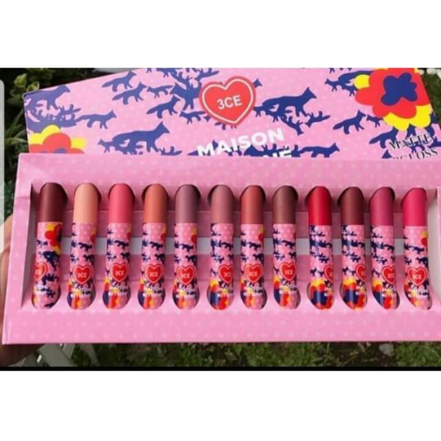 [ PER BOX ISI 12PCS ] 3CE MAISON KITSUNE LIPCREAM