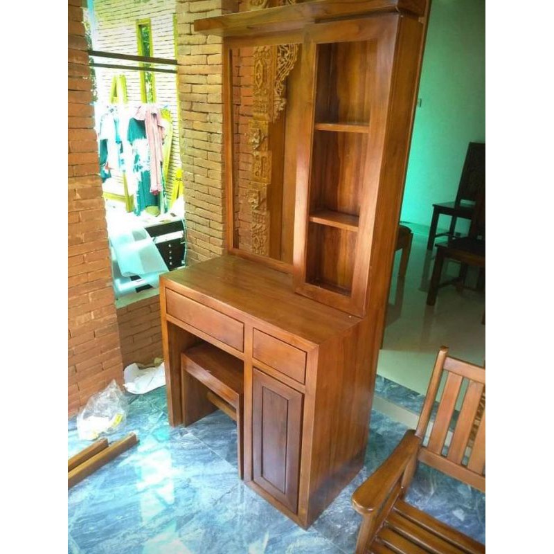 meja rias minimalis jati/tolet jati jepara