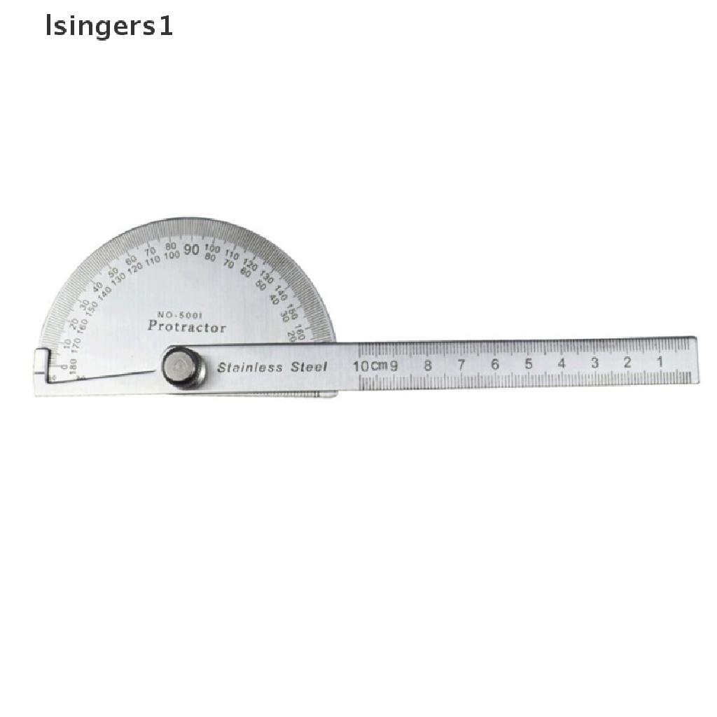 (lsingers1) Penggaris Goniometer 180 Derajat Bahan Stainless Steel