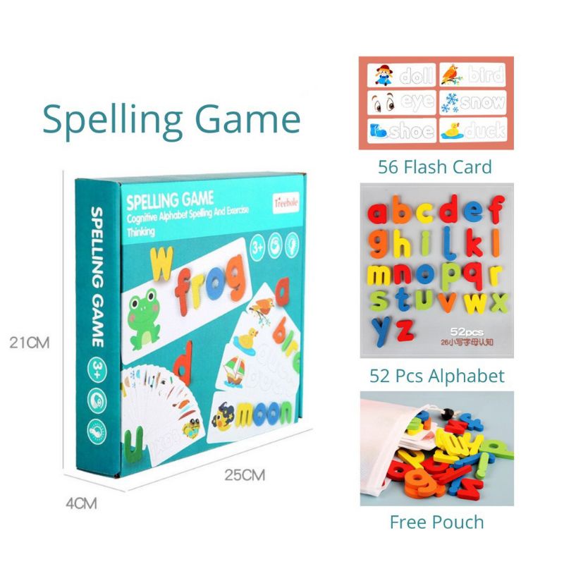 Mainan spelling game / alphabet / word matching / Word Game Mainan Edukasi / Mathematics