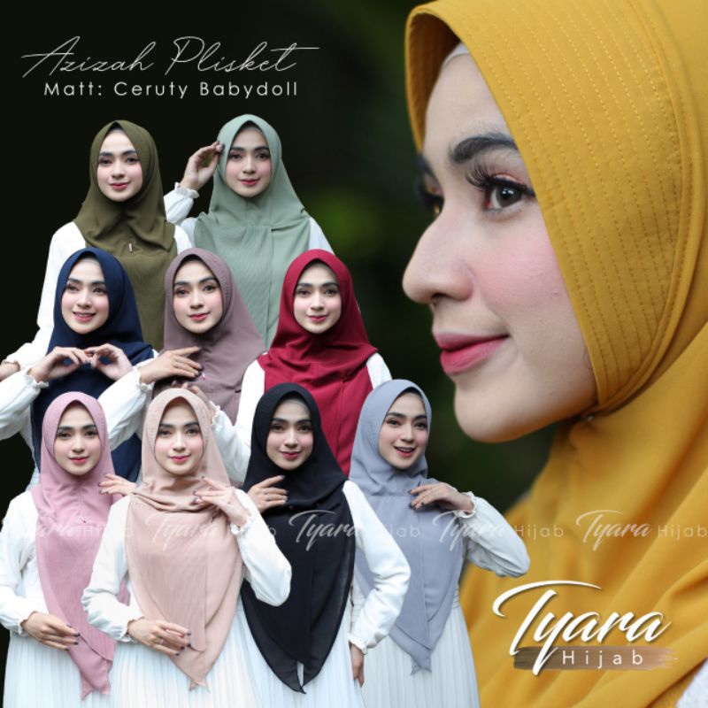 Jilbab Azizah Plisket Ori Tyara Hijab