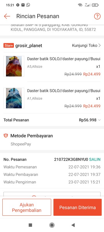 Daster Batik Solo//daster Payung//busui