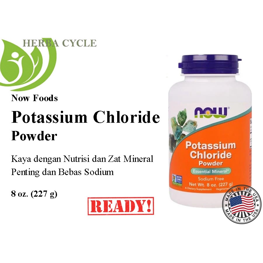 Now Food Potassium Chloride Powder 227 g Bubuk Potasium klorida USA