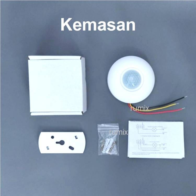 Saklar Lampu Sensor Gerak PIR Switch Otomatis Motion Detector Plafon Ceiling PIR Infrared LED Infra