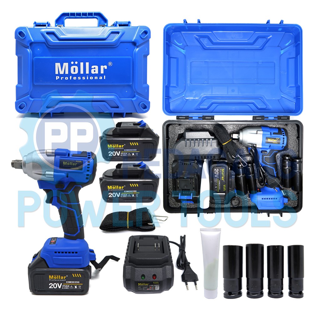 MOLLAR CIW BOR ALAT BUKA BAUT MOBIL BATERAI 20V CORDLESS IMPACT WRENCH