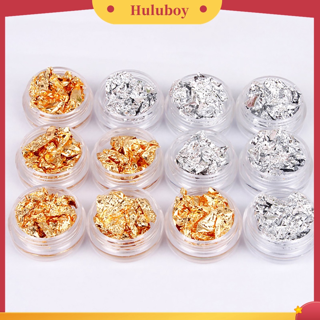 Huluboy Huluboy♡ 12pcs Kertas Foil Pelindung Kuku Untuk Pedicure