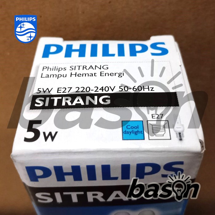 PHILIPS Sitrang 5W - Lampu Hemat Energi - Putih