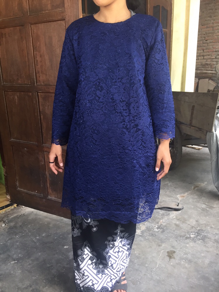 [termurah + Brokat Halus] Couple Batik Ori Hazanda Brokat Pager Bunga Monaka Free Selendang