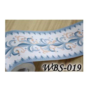 Wbs019 White Blue Vector 10 Cm Wall Border Sticker 10mx10cm