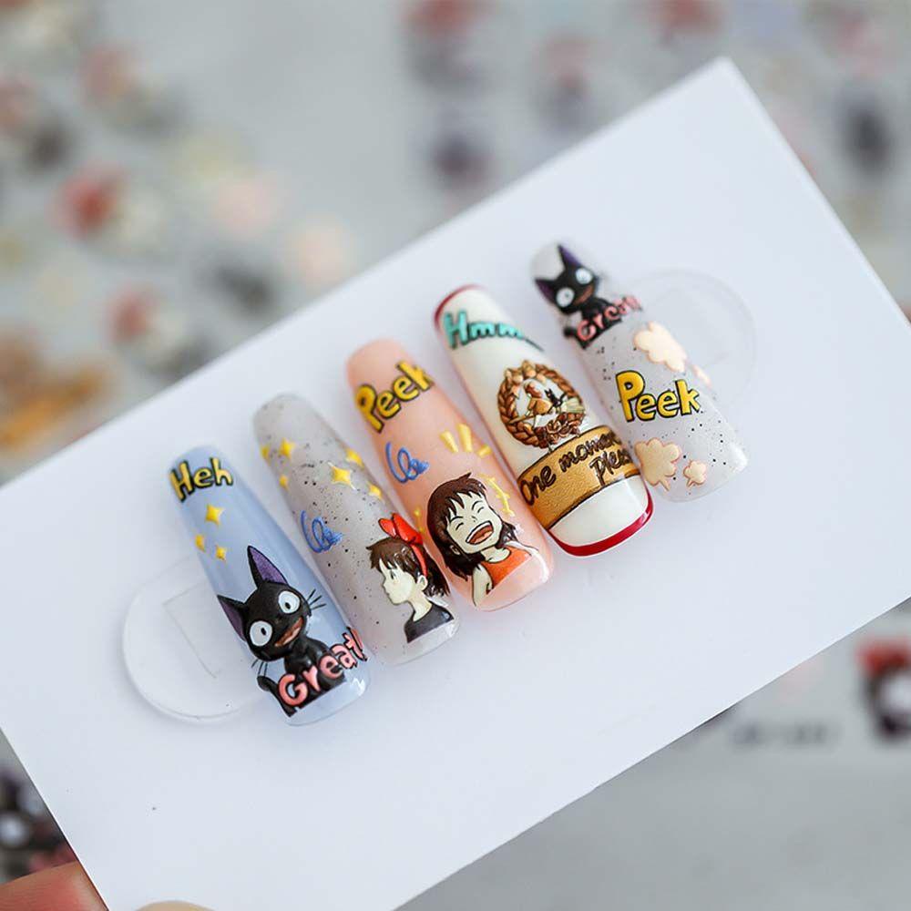 Mxbeauty Stiker Kuku Kartun Fashion Lucu SPY FAMILY Self Adhesive Nail Art Dekorasi