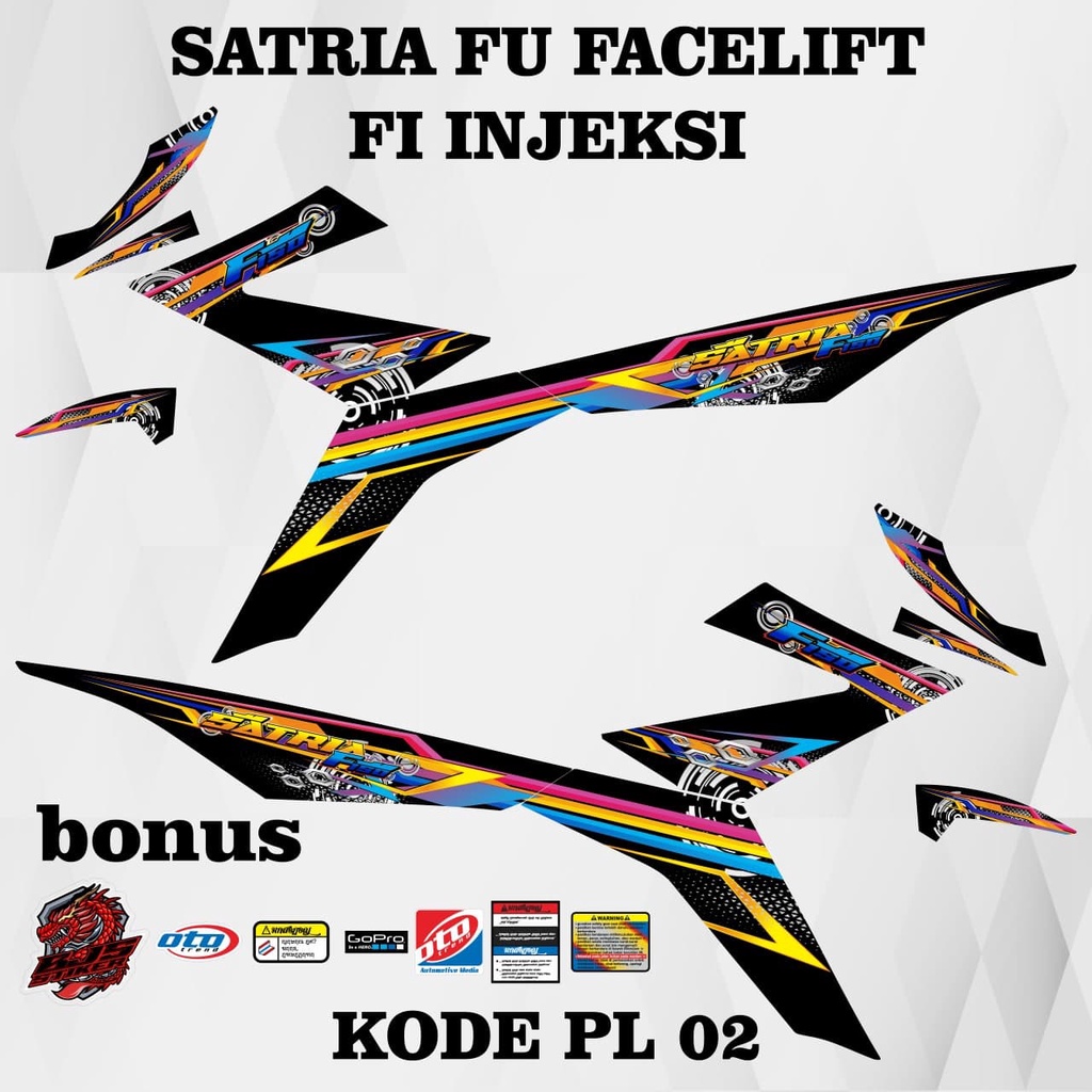 Striping satria fu injeksi - Stiker Decal SATRIA FU INJEKSI SATRIA FI FACELIFT SATRIA INJEKSI PL 002