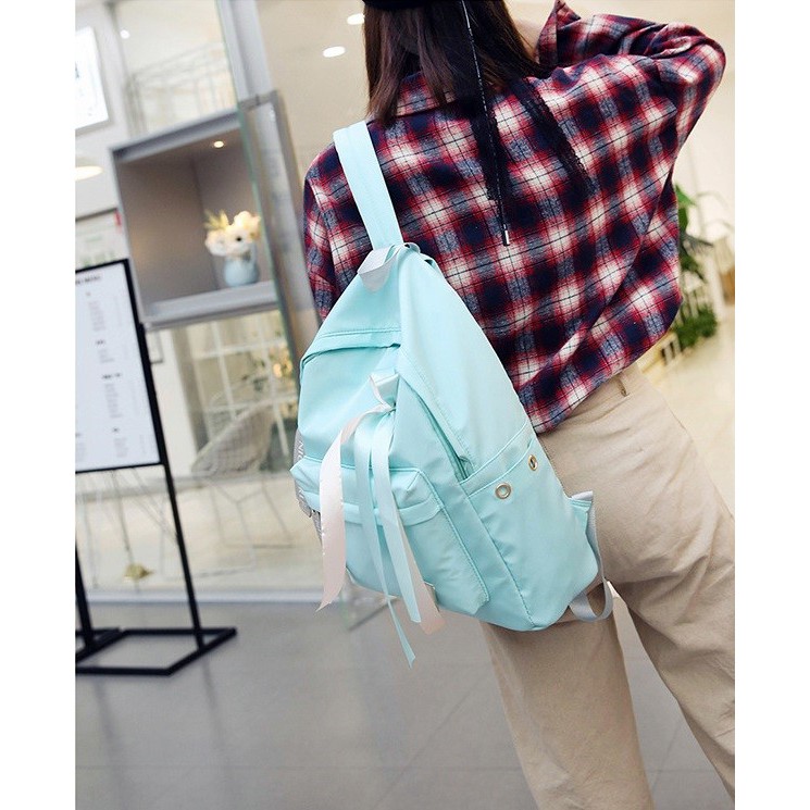 Backpack Wanita ABG Cewe Tas Sekolah Nylon Tas Punggung Bag - JB777