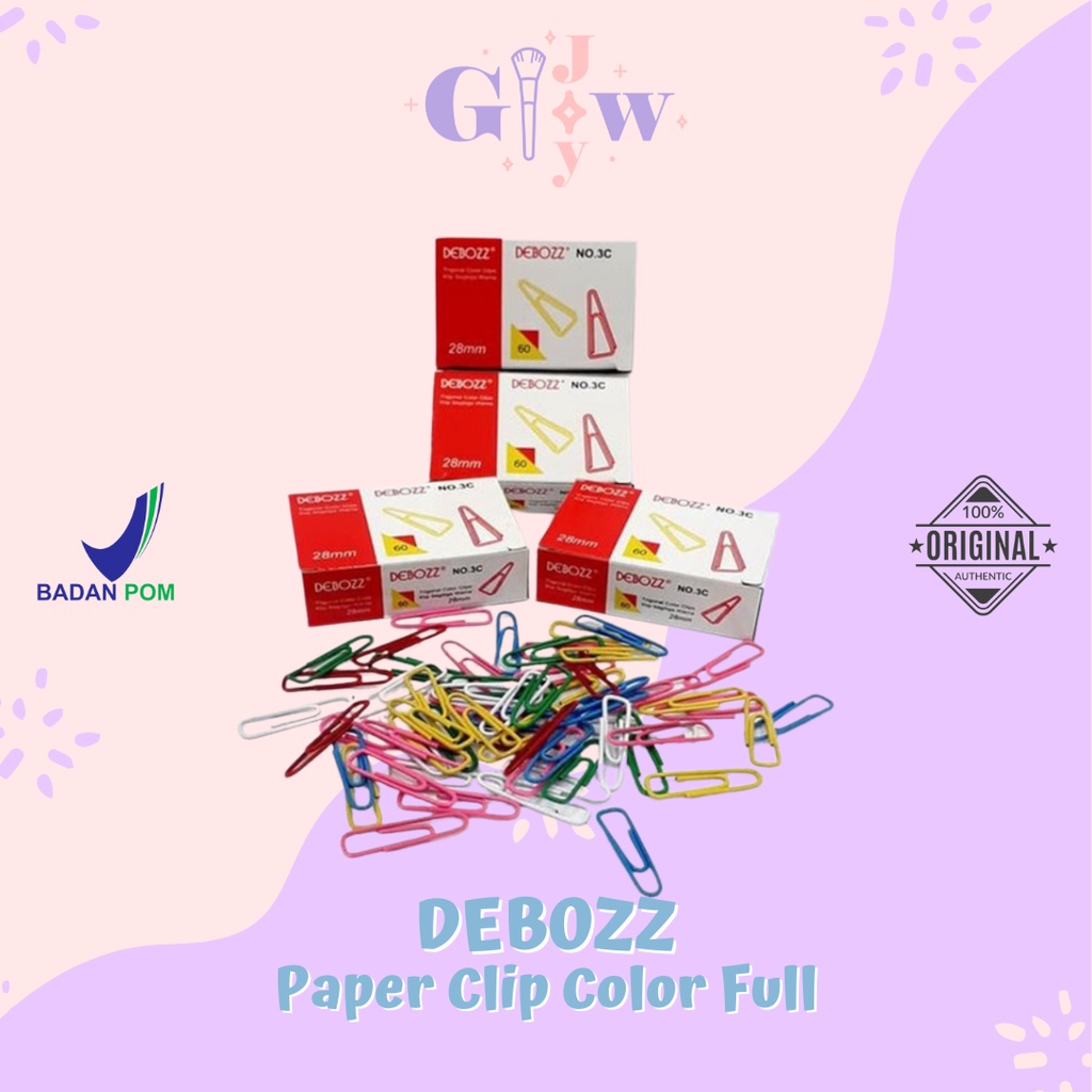 PAPERCLIP (60pcs) colorfull penjepit masker isi murah color full colour colourfull warna warni kertas alat tulis kantor termurah viral pink aestetic aestetik debozz kotak box warna pastel buku skripsi terbaik asli original atk bersaing pelajar mahasiswa