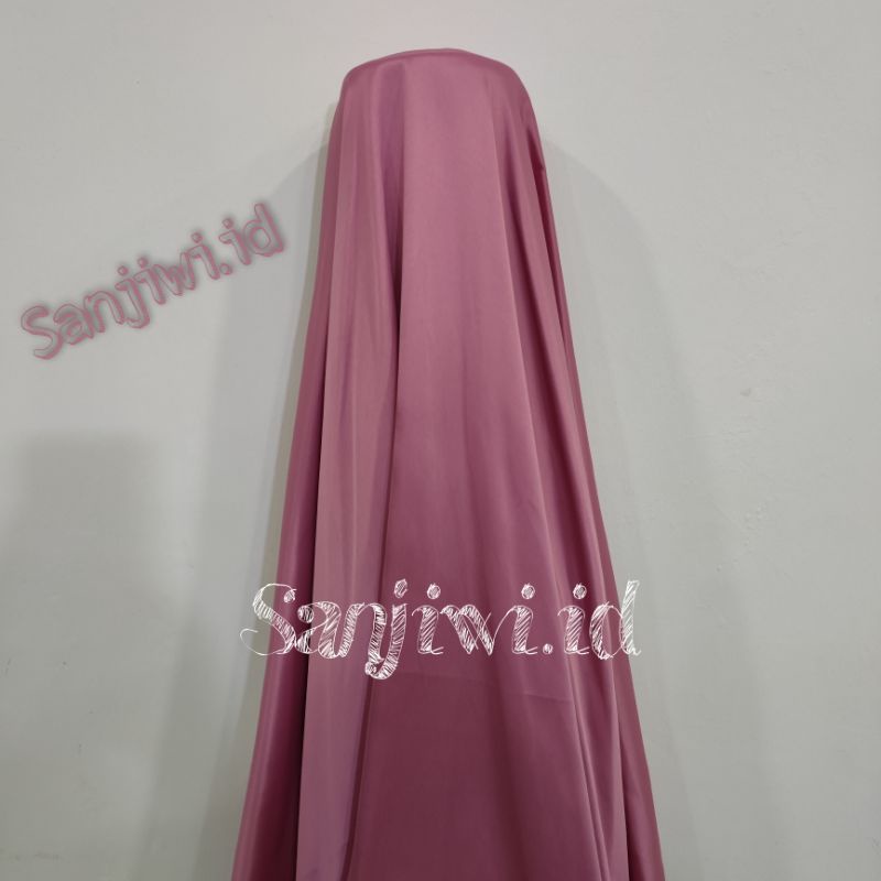 Kain SATIN VELVET PREMIUM / Kain Satin Bridesmaid High Quality-Dusty pink